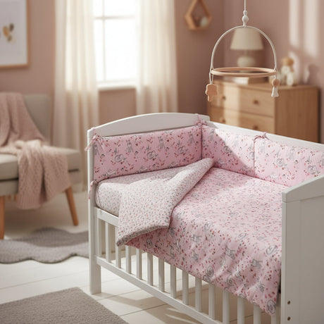 Meadowlands Organic Cotton Toddler 3 Piece All-in-One 4.0 Tog Quilt Bedding Set with Bumper