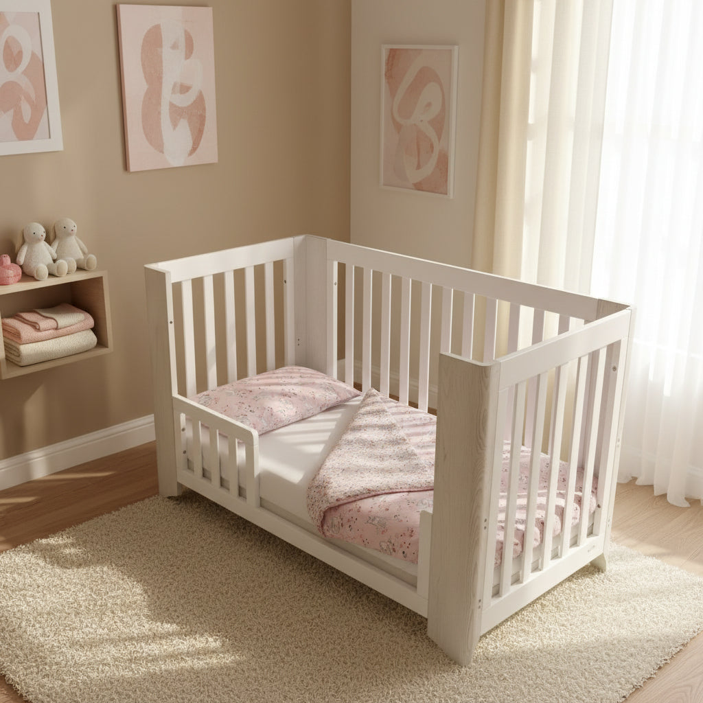 FORREST 3 Piece Reversible Cot Bed Set – Organic Cotton Baby Bedding - Meadowland