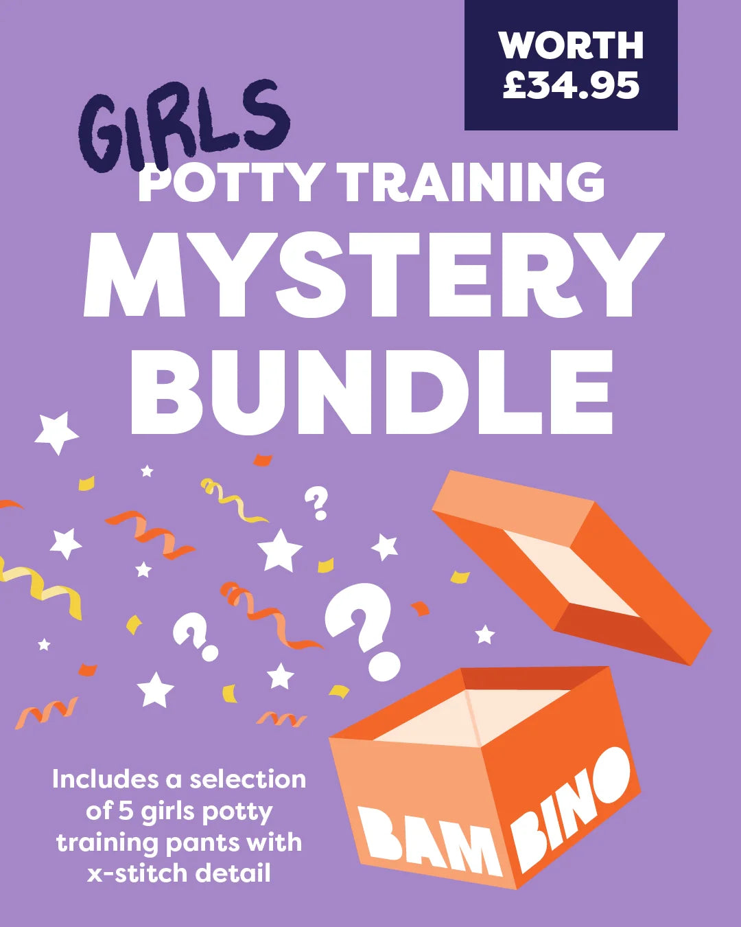 NEW 5 Pack Reusable Potty Training Pants with Cross-Stitch