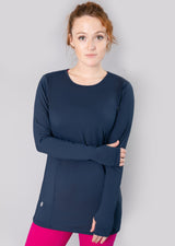 Swift Maternity & Breastfeeding Run Top - Midnight Blue