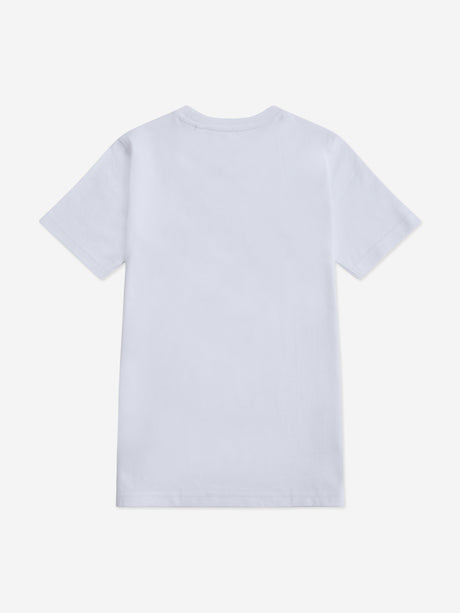 New Balance Boys Jersey Stacked Logo T-Shirt in White