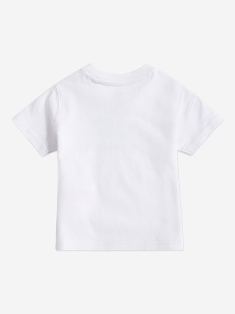 New Balance Boys Jersey Stacked Logo T-Shirt in White