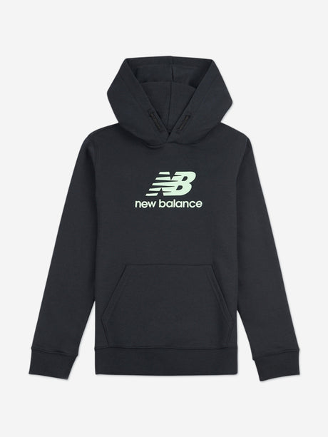 New Balance Boys Stacked Logo Tracksuit in Black