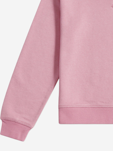 New Balance Girls French Terry Small Logo Sweatshirt in Pink