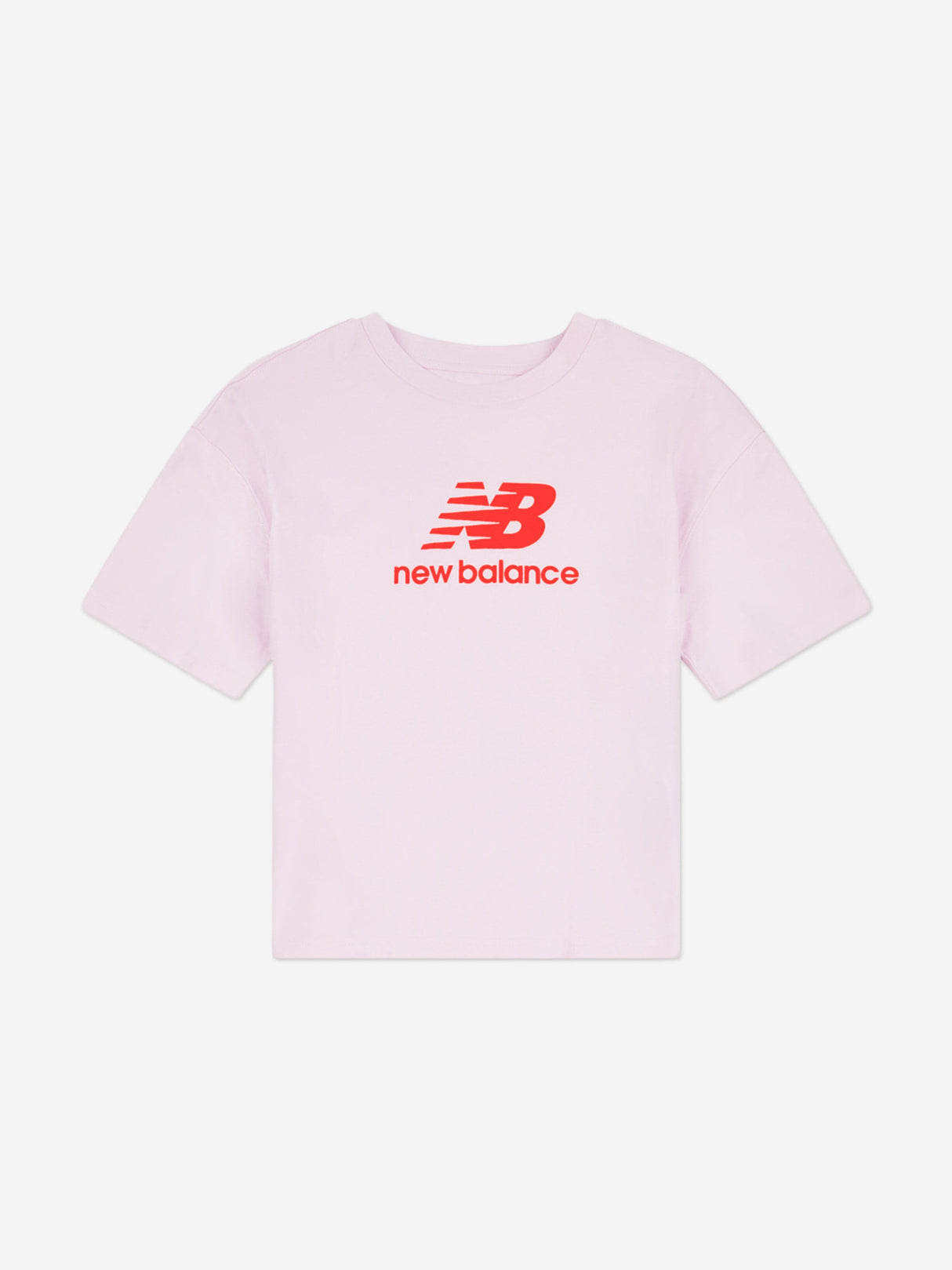New Balance Girls Logo T-Shirt and Cycling Shorts Set in Pink