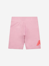 New Balance Girls Logo T-Shirt and Cycling Shorts Set in Pink
