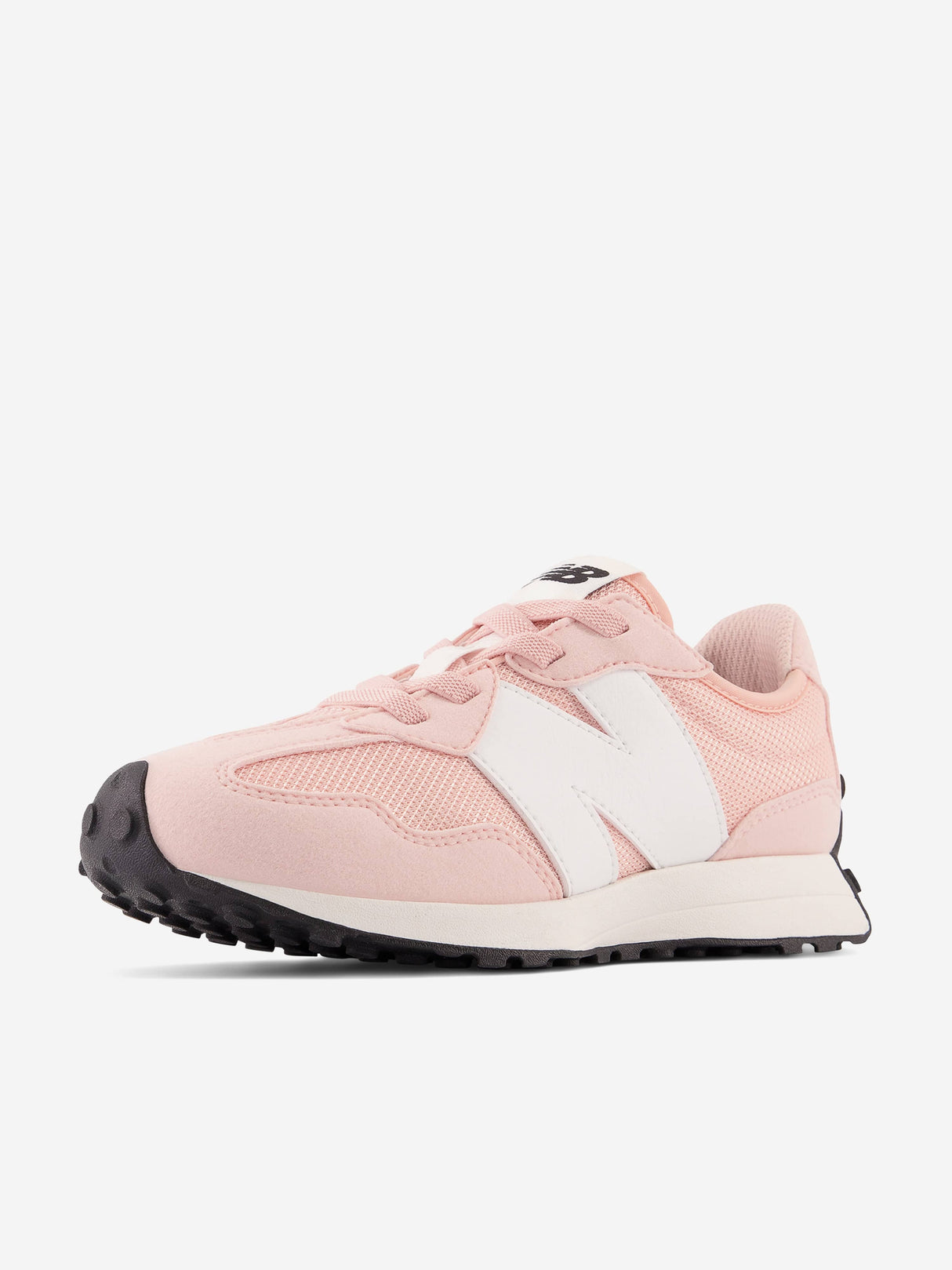 New Balance Girls 327 Bungee Lace Logo Trainers in Pink