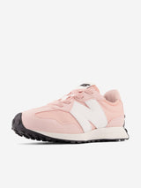 New Balance Girls 327 Bungee Lace Logo Trainers in Pink