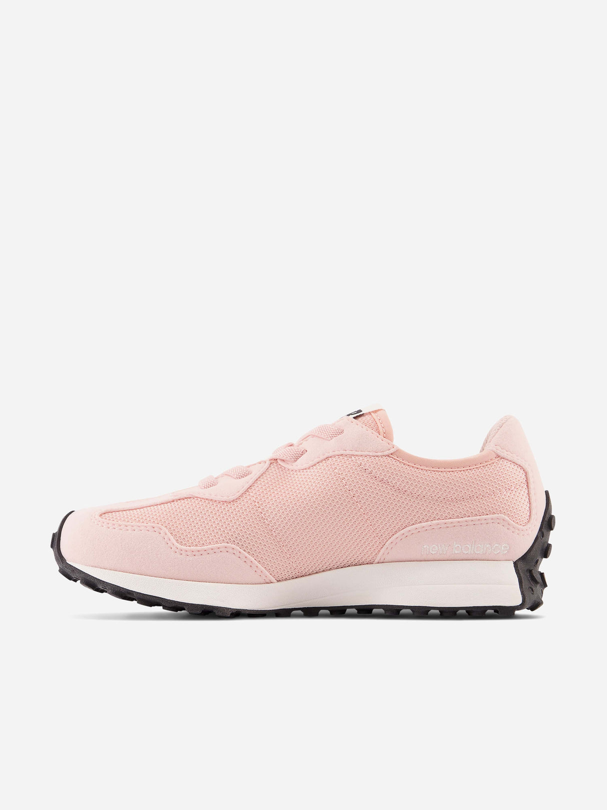 New Balance Girls 327 Bungee Lace Logo Trainers in Pink