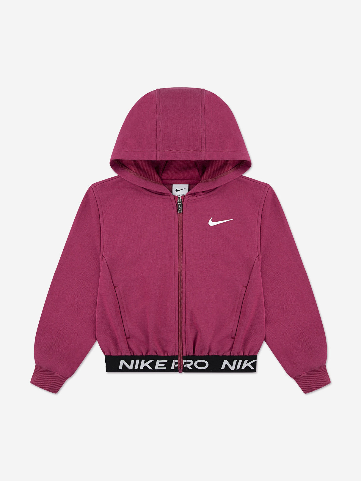 Nike Girls NP Essentials Zip Up Top in Pink