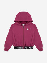 Nike Girls NP Essentials Zip Up Top in Pink