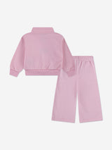Nike Girls Wide Leg Club Fleece Tracsuit in Pink