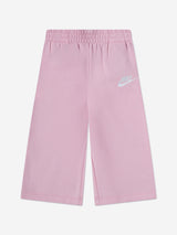 Nike Girls Wide Leg Club Fleece Tracsuit in Pink