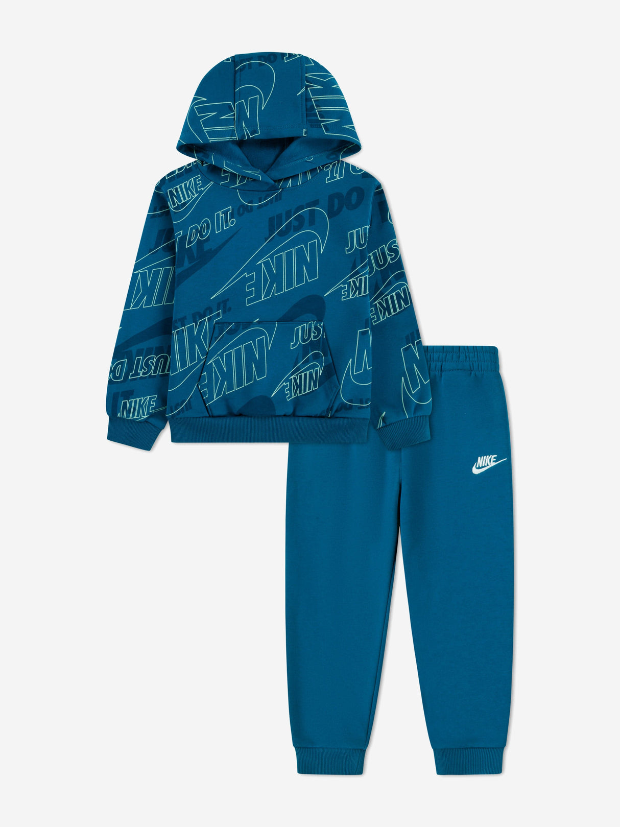 Nike Kids NSW GWM Light Weight Fleece Tracksuit in Blue