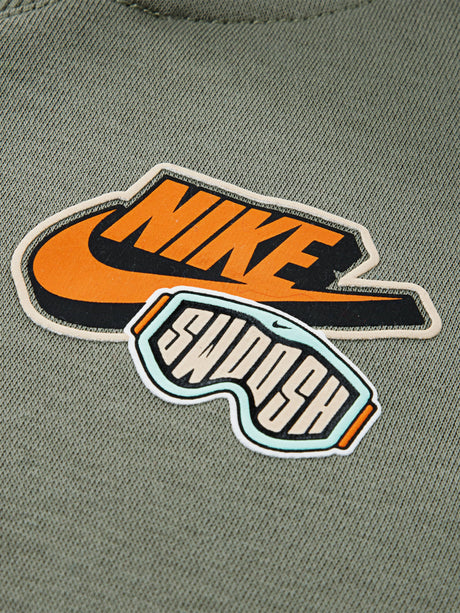 Nike Kids PO Fleece Tracksuit in Green