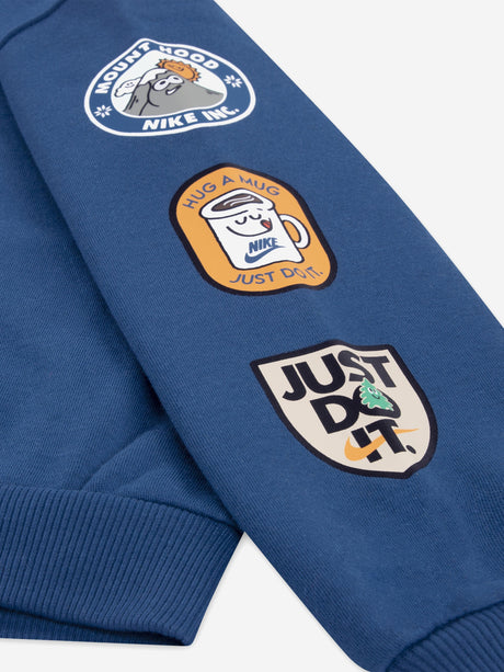 Nike Kids PO Fleece Tracksuit in Blue