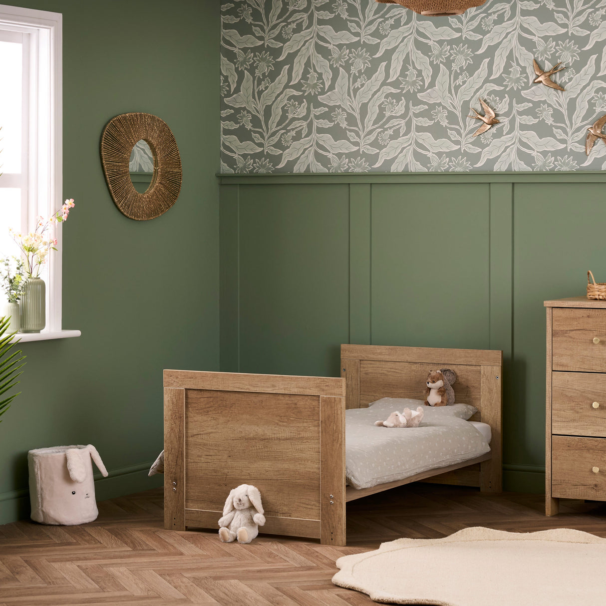 Obaby Nika 3 Piece Nursery Room Set, Oak