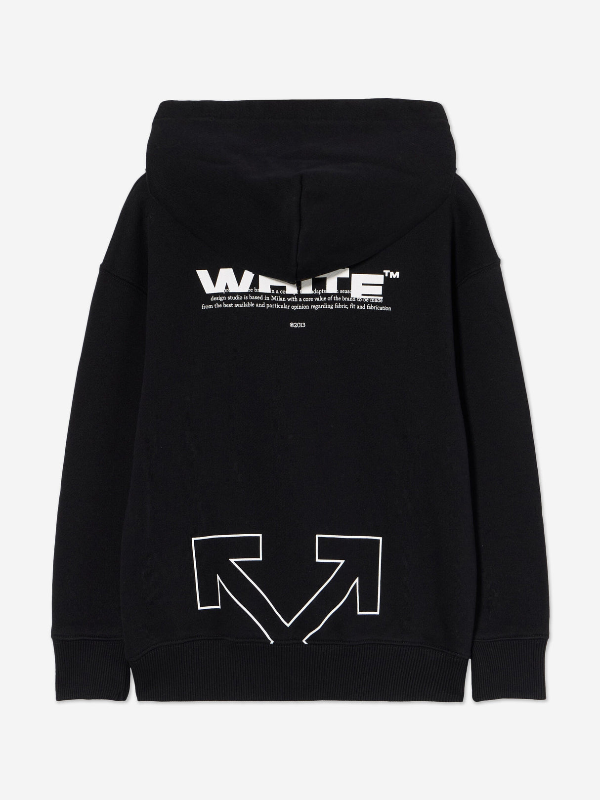 Off-White Kids Type Logo Hoodie in Black