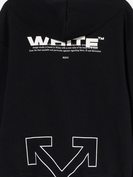 Off-White Kids Type Logo Hoodie in Black