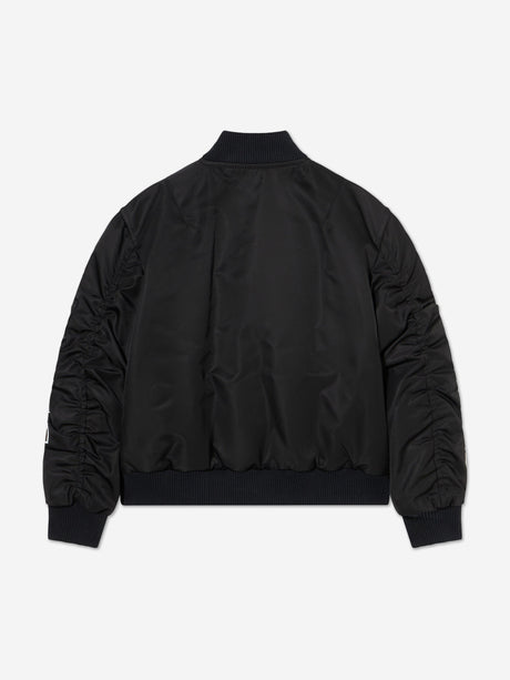 Off-White Kids Bookish Diagonal Bomber Jacket in Black