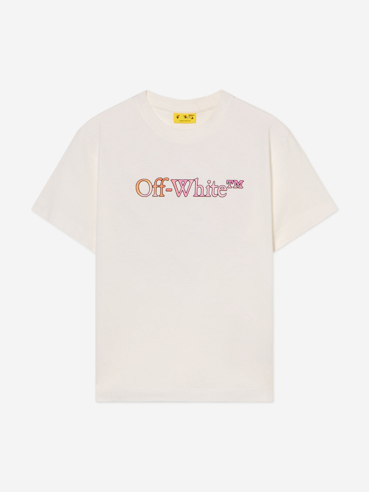 Off-White Girls Diagonal Watercolour T-Shirt in White