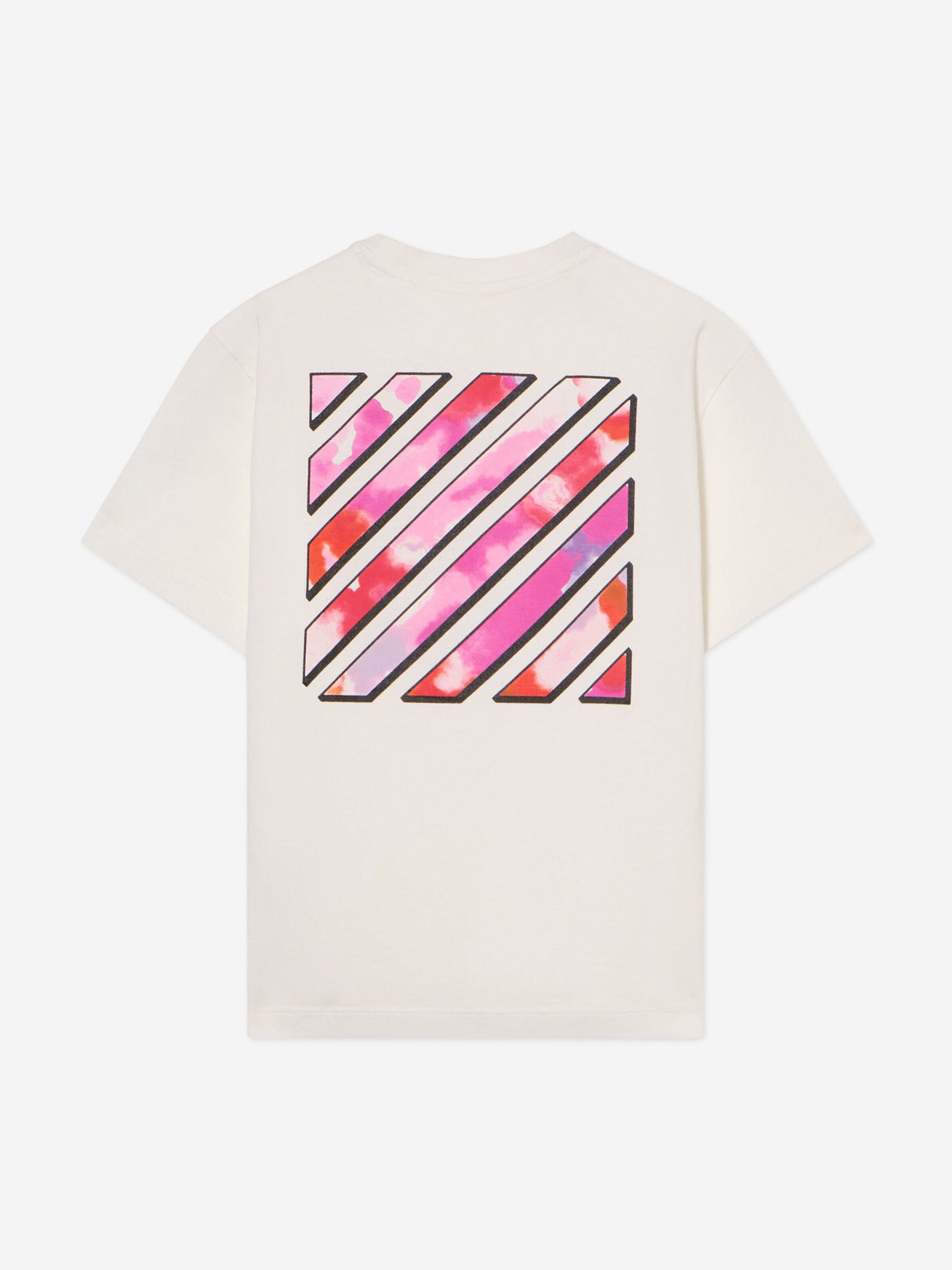 Off-White Girls Diagonal Watercolour T-Shirt in White