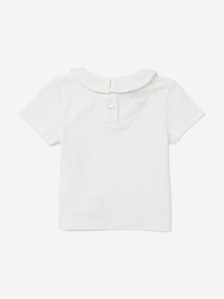 Off-White Baby Girls Bookish Watercolour T-Shirt in White