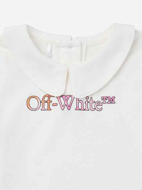 Off-White Baby Girls Bookish Watercolour T-Shirt in White