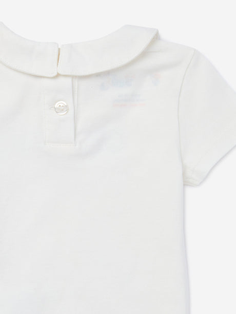 Off-White Baby Girls Bookish Watercolour T-Shirt in White