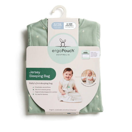 ergoPouch - Organic All Year Jersey Sleeping Bag - Sage 1.0 TOG