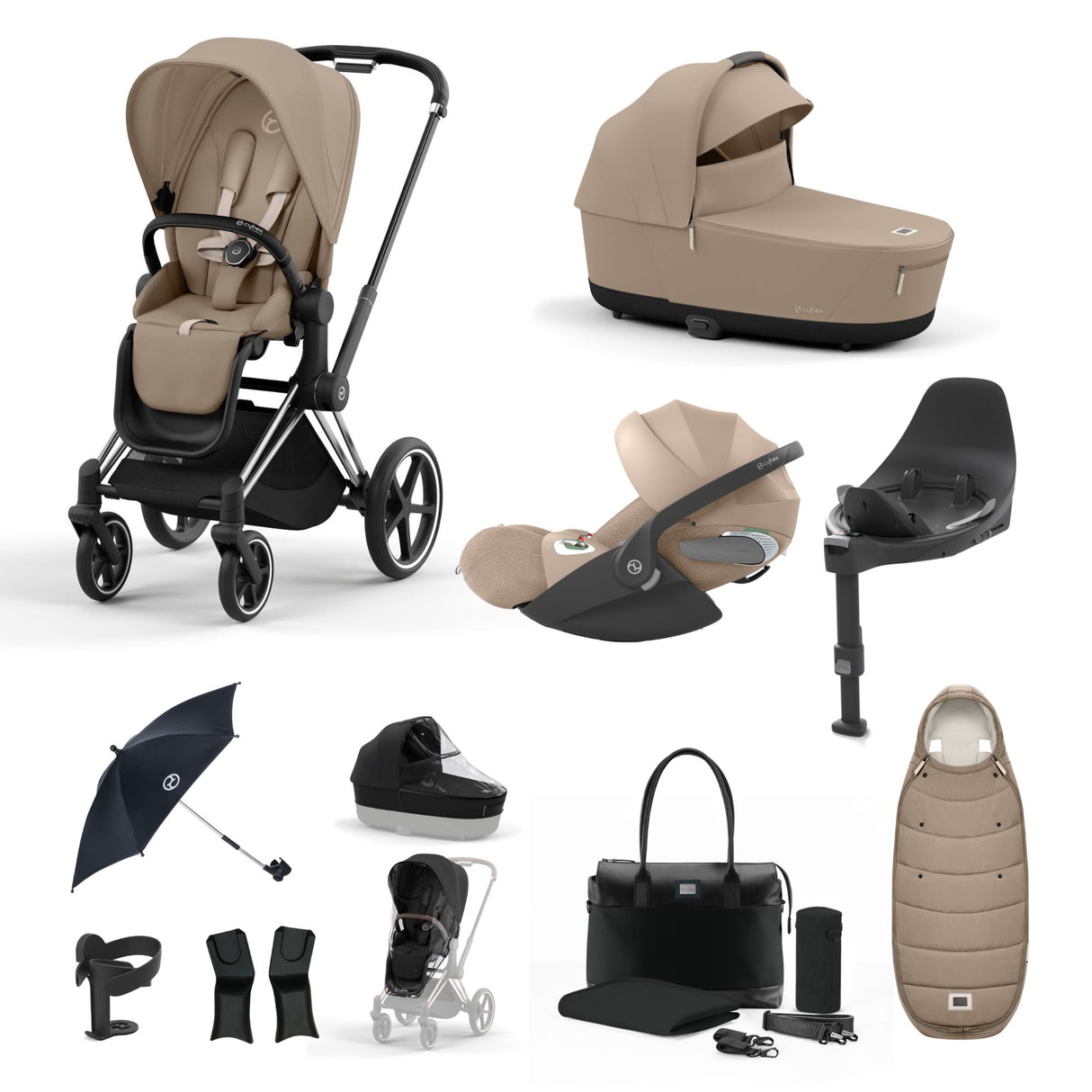Cybex Priam 11 Piece Accessory Bundle With Cloud T Plus & Base