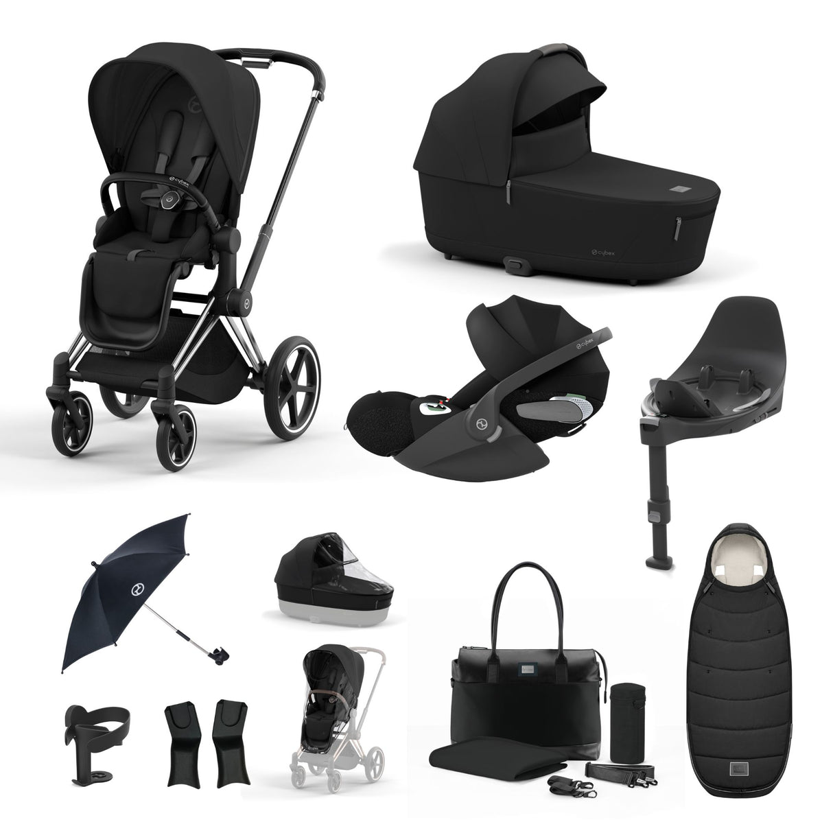 Cybex Priam 11 Piece Accessory Bundle With Cloud T Plus & Base