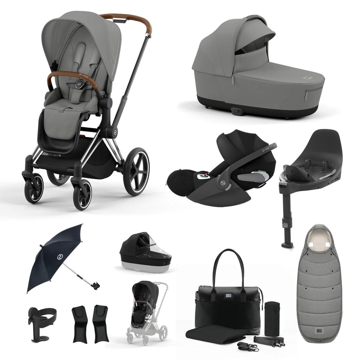 Cybex Priam 11 Piece Accessory Bundle With Cloud T Plus & Base