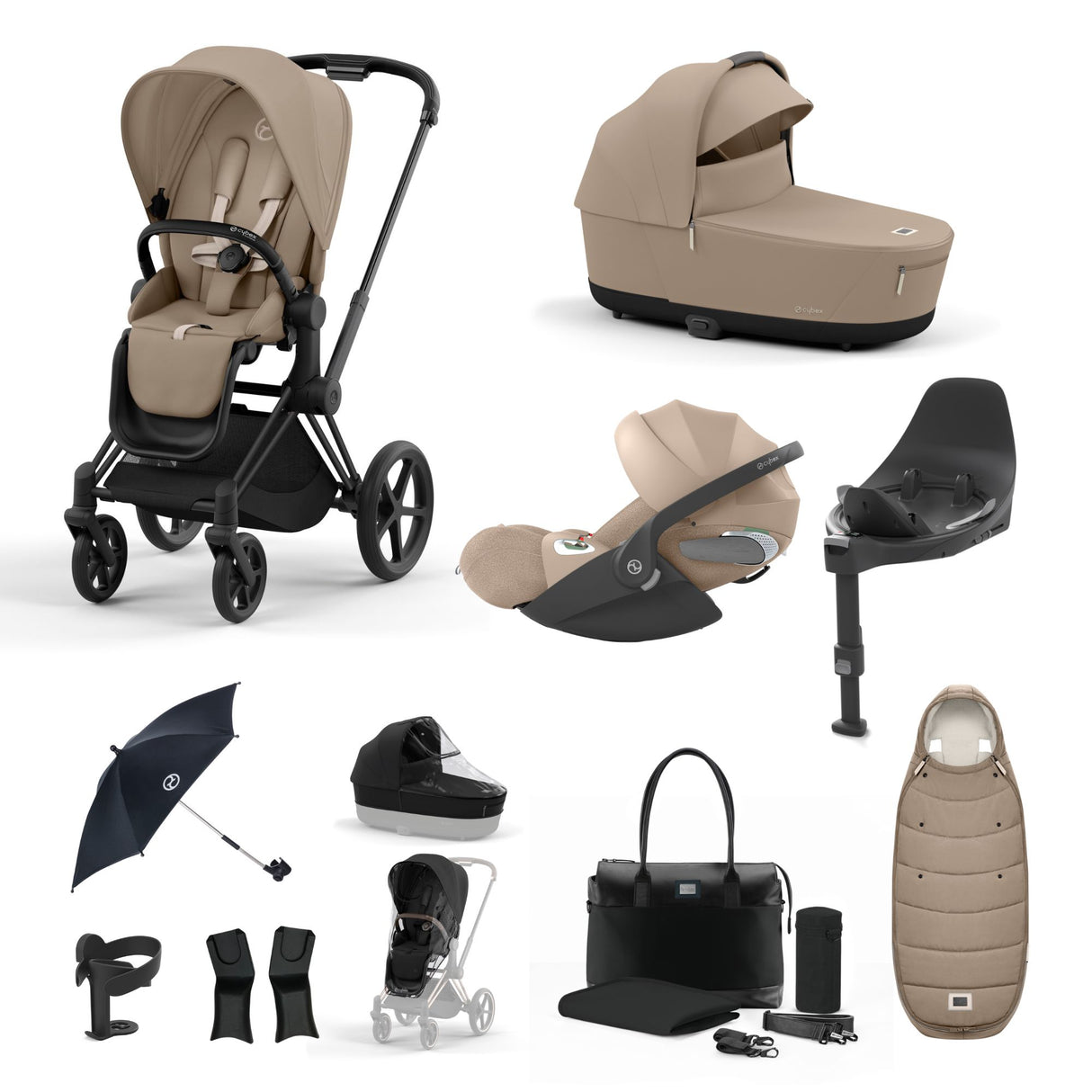 Cybex Priam 11 Piece Accessory Bundle With Cloud T Plus & Base