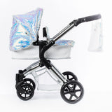 Roma Polly Single Dolls Pram Mermaid – Adjustable Luxury Doll Pushchair, 3 years+