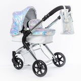 Roma Polly Single Dolls Pram Mermaid – Adjustable Luxury Doll Pushchair, 3 years+