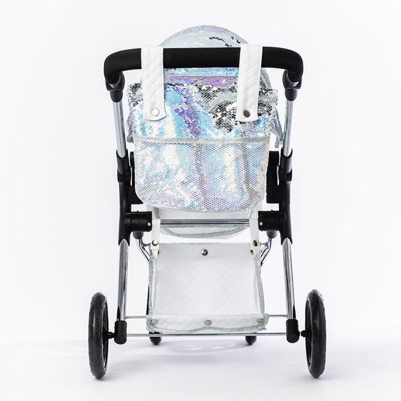 Roma Polly Single Dolls Pram Mermaid – Adjustable Luxury Doll Pushchair, 3 years+