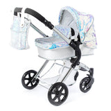 Roma Polly Single Dolls Pram Mermaid – Adjustable Luxury Doll Pushchair, 3 years+