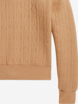 Ralph Lauren Girls Cable Jacquard Zip Up in Beige