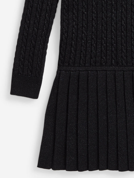 Ralph Lauren Girls Cotton Knit Dress in Black