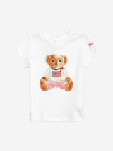 Ralph Lauren Baby Girls Bear T-Shirt in White