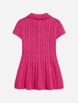 Ralph Lauren Baby Girls Classic Cable Day Dress in Pink