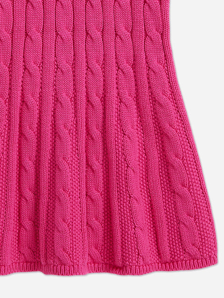 Ralph Lauren Baby Girls Classic Cable Day Dress in Pink