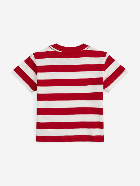 Ralph Lauren Baby Boys Striped Jersey T-Shirt in Red