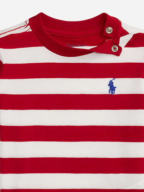 Ralph Lauren Baby Boys Striped Jersey T-Shirt in Red