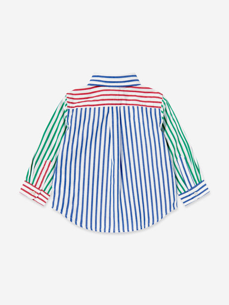 Ralph Lauren Baby Boys Striped Poplin Shirt in Multicolour