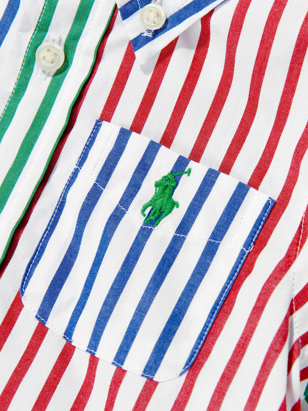 Ralph Lauren Baby Boys Striped Poplin Shirt in Multicolour