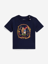 Ralph Lauren Baby Boys Equestrian Bear T-Shirt in Navy
