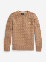 Ralph Lauren Boys Tailored Cable Knit Jumper in Beige