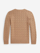 Ralph Lauren Boys Tailored Cable Knit Jumper in Beige